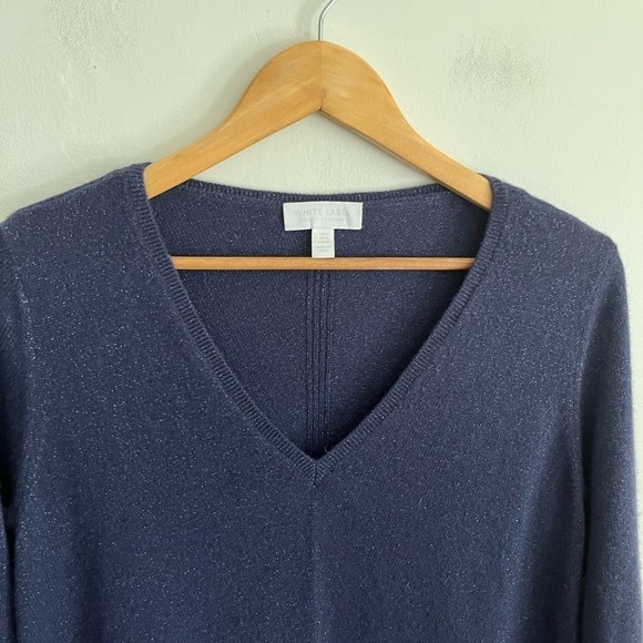 The White Label The White Company Cashmere Metallic Shimmer A line Sweater - Picture 2 of 7